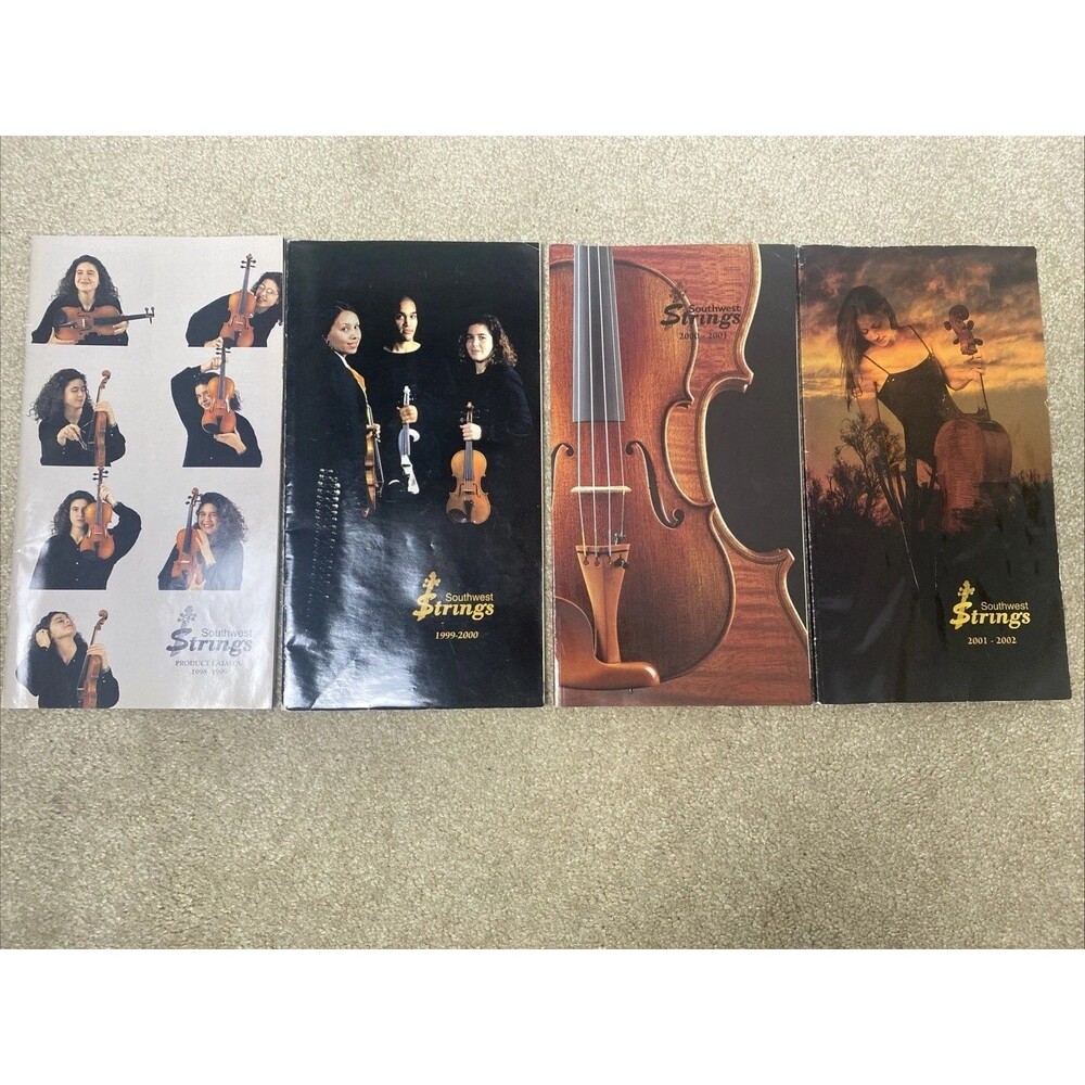 Southwest Strings Catalog Lot (1998–2002) – 4 Vintage Violin Music Brochures